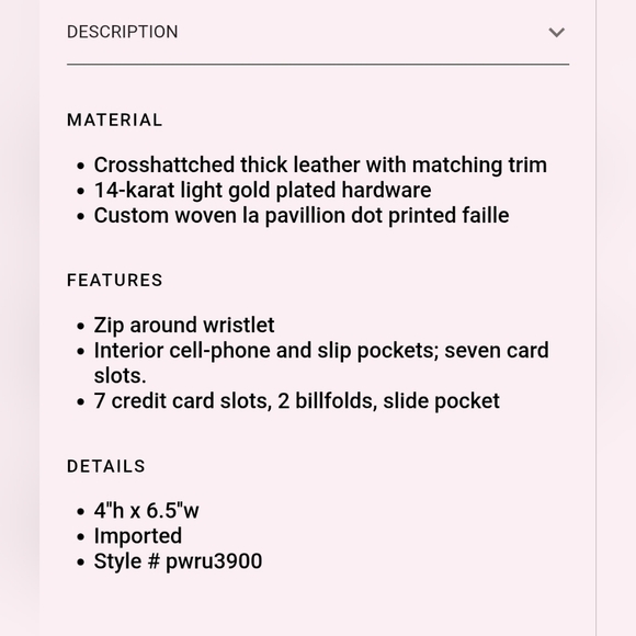 Kate Spade Pink Cedar Street Laurie Tech Leather Wristlet - Picture 3 of 16